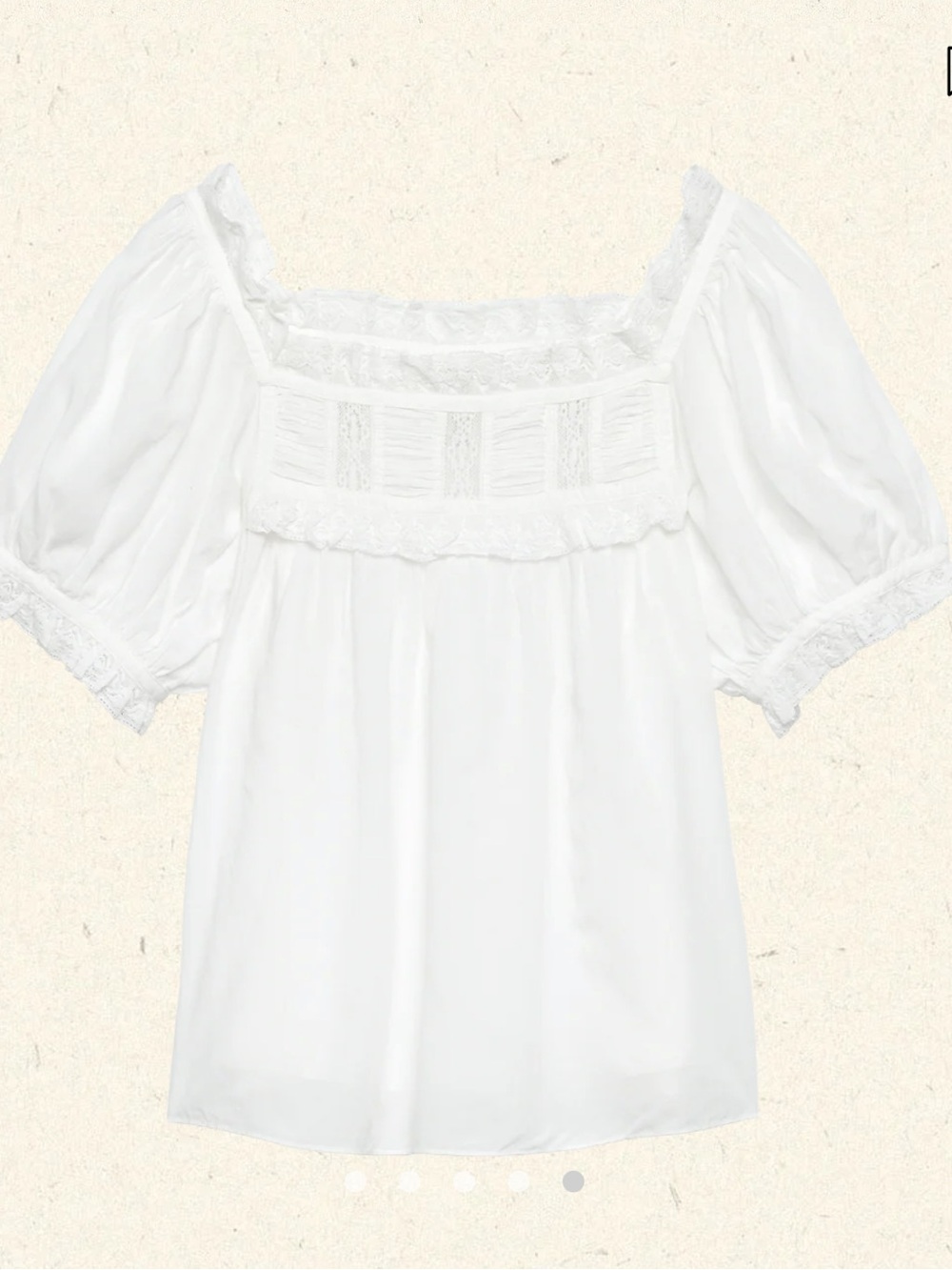 DOEN Frances Top in Salt Lace NWOT - Picture 5 of 6